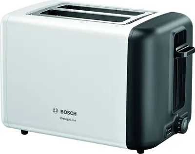 Obrázek produktu pro Bosch TAT3P421DE, 2 krajíců, Černá, Bílá, Nerezová ocel, Knoflíky, Páčka, Otočné, CE, VDE, 970 W