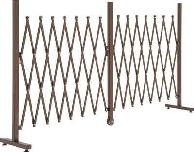 Produktbild von Outsunny Scherengitter Absperrgitter ausziehbar 52-405cm Garten Alu Braun