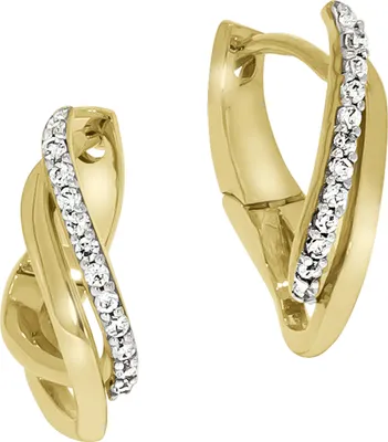 Produktbild von Celesta Gold Ohrring 375/- Gelbgold bicolor mit Zirkonia