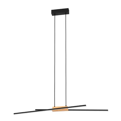 Produktbild von Eglo 900489 PANAGRIA LED 2-fach Hängeleuchte 2x13W 935x75mm Schwarz Braun Weiss warmweiss dimmbar