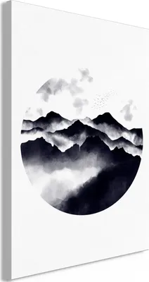 Produktbild von Vlies Leinwandbild - Mountain Landscape (1 Part) Vertical 40x60 cm Landschaften c-A-0201-b-a