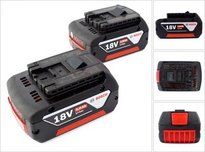 Zdjęcie produktu dla Zestaw akumulatorów Bosch 18 V z 2x akumulatorem litowo-jonowym GBA 18 V 5,0 Ah ( 0615990G6Z )