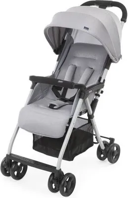 Image de Poussette Compacte Chicco Ohlala 3, Dès la Naissance à 15kg, Dossier Inclinable, Arceau de Sécurité, Grey Mist