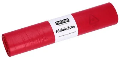 Immagine prodotto di Sacchi per rifiuti Deiss rosso 120 litri 700 x 1100 mm 25 sacchi