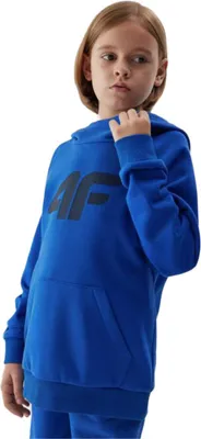 Obrázok produktu pre 4F Detská mikina s kapucňou modrá kobaltová veľkosť 152