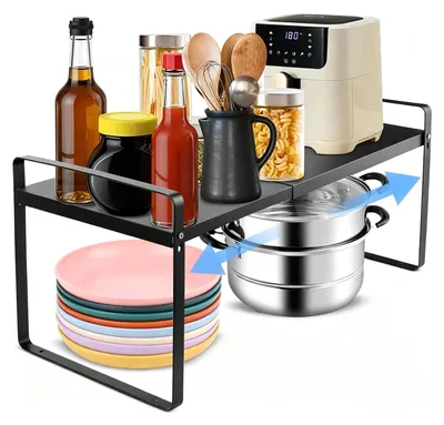 Immagine prodotto di Mensola da cucina estensibile - Mensola regolabile per microonde e spezie
