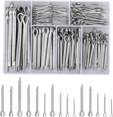 Produktbild von 260 Stück Splinte Sortiment Edelstahl Federsplinte Clips Auto