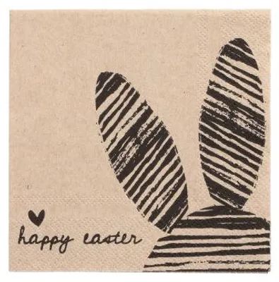Immagine prodotto di 280 tovaglioli Papstar, 3 veli 1/4 25 cm x 25 cm naturale Bunny in carta riciclata 89583