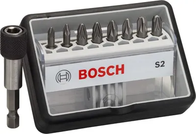 Produktbild von 8+1-tlg. Schrauberbit-Set, Robust Line, S PZ, Extra Hard-Ausführung