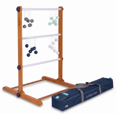 Produktbild von Ubergames - Leitergolfspiel - 4 Personen - Harte Golfbälle - Schwarz/Weiß/Grün/Grau - Hartholz - Mit Tasche
