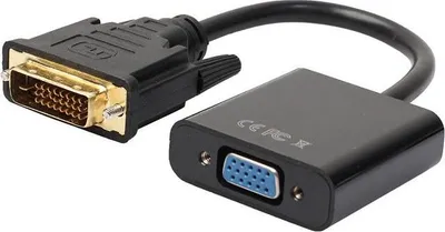 Image de Convertisseur VGA DVI 24+1 broches Akyga AK-AD-50 Adaptateur de moniteur F/M avec câble de 15 cm