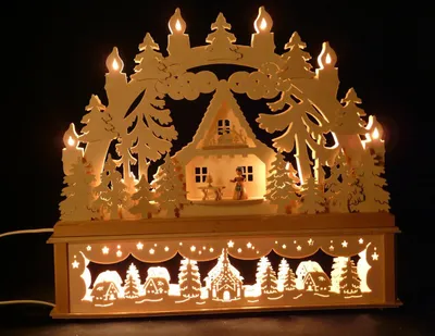 Produktbild von Original Erzgebirgischer Marken Schwibbogen Lichterbogen 50 x 43 cm K50-1_27