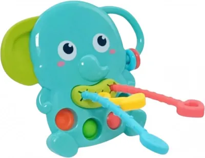 Produktbild von Woopie Baby 4-in-1 Montessori sensorischer Elefanten-Beißring