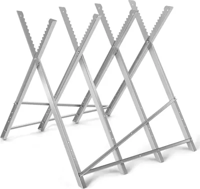Produktbild von GOPLUS Klappbarer Sägebock für Kettensägen, verstellbarer Holzsägebock mit Sägezahn & Querstreben, stabiler Arbeitsbock aus Stahl mit 100 kg Tragkraft