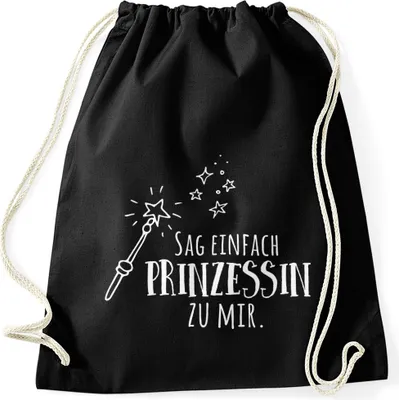 Produktbild von Turnbeutel Sag einfach Prinzessin zu mir V4 Beutel Tasche Spruch Gymsac Moonworks® unisize
