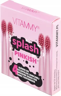 Obrázek produktu pro VITAMMY SPLASH, Náhradní násady na zubní kartáčky SPLASH, růžová/pink/, 4ks