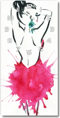 Produktbild von Wanduhr aus Glas – 30x60 cm - Glasbild - Glasuhr - Gehärtetes Glas -Mode-Illustration