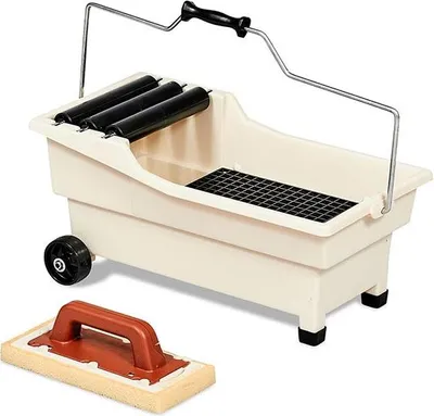 Image de Bac de lavage pulirapid avec frottoir éponge Sweepex avec poignée (13x30cm) - 20 litres - RAIMONDI - 11148