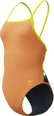 Image de Speedo Fl Solid Tri Back Badeanzug Orange UK 30 Damen Orange UK 30