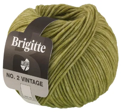 Produktbild von Lana Grossa BRIGITTE NO. 2 VINTAGE 50 g Soffilo mit Seide & Merinofasern 115 m Farbe 208 - Oliv meliert