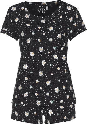 Produktbild von Vivance Dreams Shorty 2 -teilig schwarz-gemustert Größe 32/34