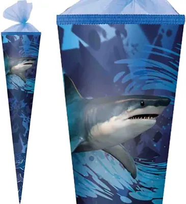 Produktbild von Herlitz Schultüte 70 cm Jungen veredelt, Motiv:Hai
