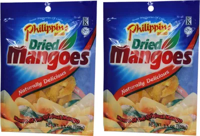 Produktbild von Doppelpack Philippine BRAND getrocknete Mangos (2x 100g) | Mango-Streifen | Dried Mangoes