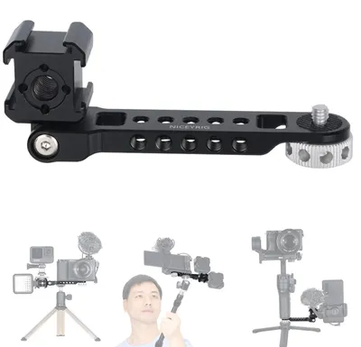 Immagine prodotto di Solidchoice - Support estensibile a tripla montatura a freddo con viti da 1/4" per fotocamere