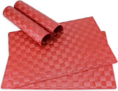 Produktbild von Tischsets MODERN 4er Set Rot als Tischuntersetzer