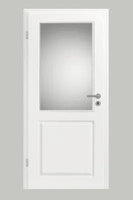 Produktbild von Pertura Zimmertür Pila 03 weiß lackiert (ähnlich RAL 9010) 73,5x198,5 cm Links mit Lichtausschnitt GR (ohne Glas)