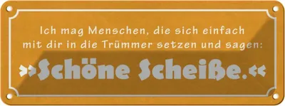 Produktbild von vianmo Blechschild 10x27 cm ich mag Menschen die sich Dekoration Spruch Zitat