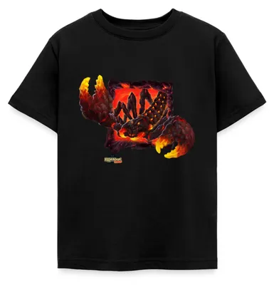 Produktbild von Spreadshirt Schleich Eldrador Lavaskorpion Kinder T-Shirt, 110/116 (5-6 Jahre), Schwarz
