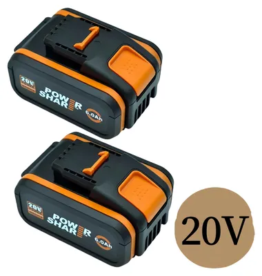 Zdjęcie produktu dla Akumulator wielokrotnego użytku, 20V, kompatybilny z narzędziami elektrycznymi, 20V 8.0Ah x 2
