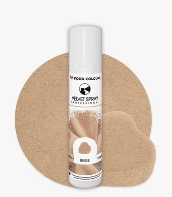 Zdjęcie produktu dla Zamsz w sprayu jadalny dekoracyjny Beżowy Velvet Spray Beige 100ml