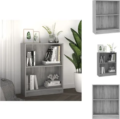 Produktbild von vidaXL Bücherregal Grau Sonoma 60x24x74,5 cm Holzwerkstoff - Bücherregale & Bücherschränke