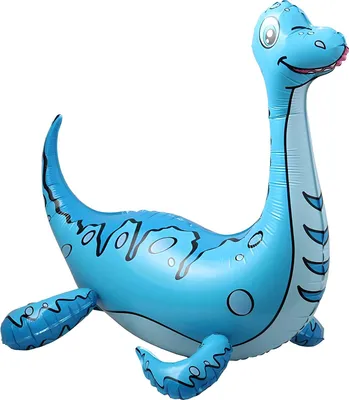 Immagine prodotto di Pallone in foil 3D con dinosauro e zampe mobili, 18 blu, 58 x 60 cm ca