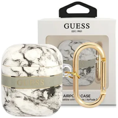 Produktbild von Guess Marmorriemen - Etui Airpods 1/2 Generation (Grau)