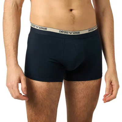 Productafbeelding van EMPORIO ARMANI Heren boxershort met elastische katoenen boord en logoband, MARINE, maat S
