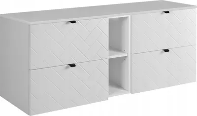 Produktbild von RODAN | Waschbeckunterschrank 140 cm - Weiß Matt - Badezimmerschränke - Badmöbel - Waschbecken Unterschränke - Arbeitsplatte - Weißes Bücherregal