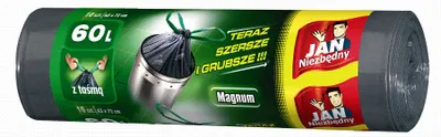 Zdjęcie produktu dla Jan Niezbędny Worki na śmieci Magnum flex & strong z taśmą 60L 10szt