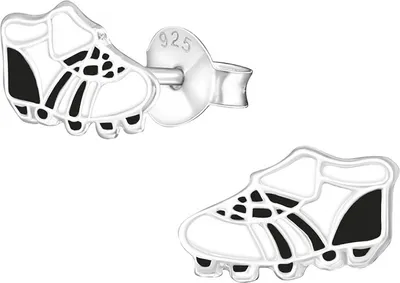 Produktbild von Kinderohrstecker Silber Ohrringe Fußball Schuhe