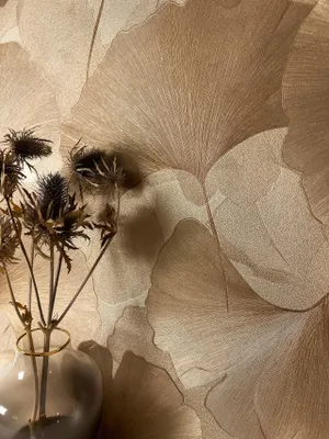 Produktbild von NEWROOM Tapete Druina Gold Vliestapete - Natur Blumen Blätter Germany
