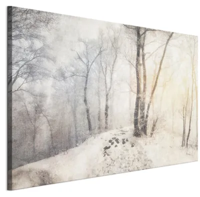 Produktbild von LUMASOUL Wandbilder Wohnzimmer Leinwandbild Wald 12 90x60 cm1-teiliges Bild für Schlafzimmer Flur Büro und Küche modernes Foto-Motiv