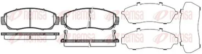 Produktbild von REMSA Bremsbeläge Satz Vorne Bremsklötze für HONDA CR-V III (RE) 1171.12