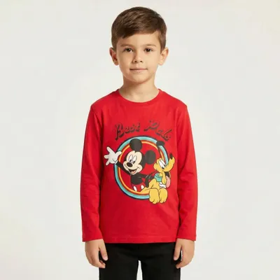Produktbild von Disney Mickey Maus Langarm T-Shirt – Rot / 116