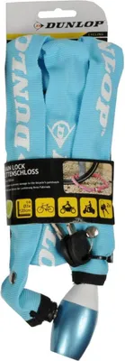 Image de Antivol à chaîne pour vélo Dunlop 120 cm - Bleu