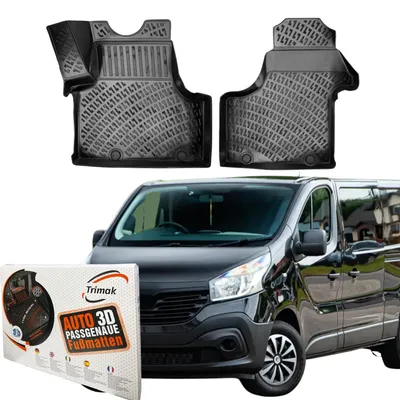 Produktbild von Trimak Autofußmatten kompatibel mit Renault Trafic III ab 2014 Auto Allwetter Gummimatten