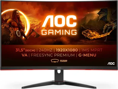 Produktbild von Monitor AOC C32G2ze 31,5'' zakrzywiony C32G2ze/BK - Płaski ekran (TFT/LCD) - 80 cm
