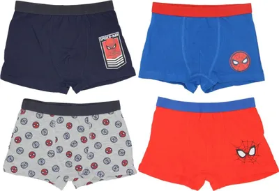 Zdjęcie produktu dla Bokserki Spiderman 4-pack Wygodna bielizna chłopięca wykonana w 100% z bawełny 134/140 cm