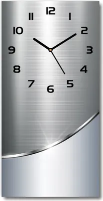 Produktbild von Wanduhr aus Glas – 30x60 cm - Glasbild - Glasuhr - Gehärtetes Glas -Metall Abstraktion